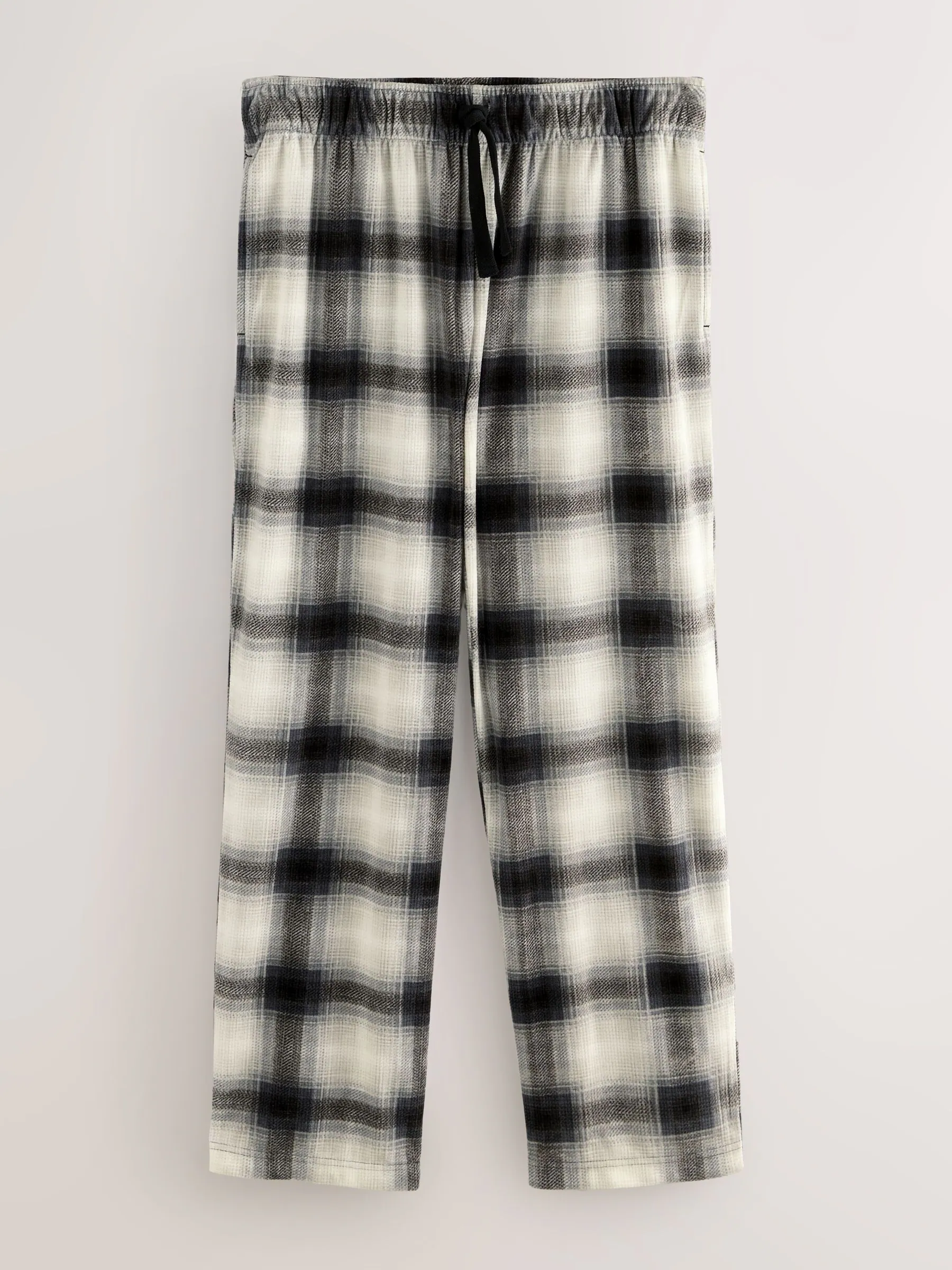 Leisteengrijs geruit - Motionflex behaaglijke Pyjama's met open zoom