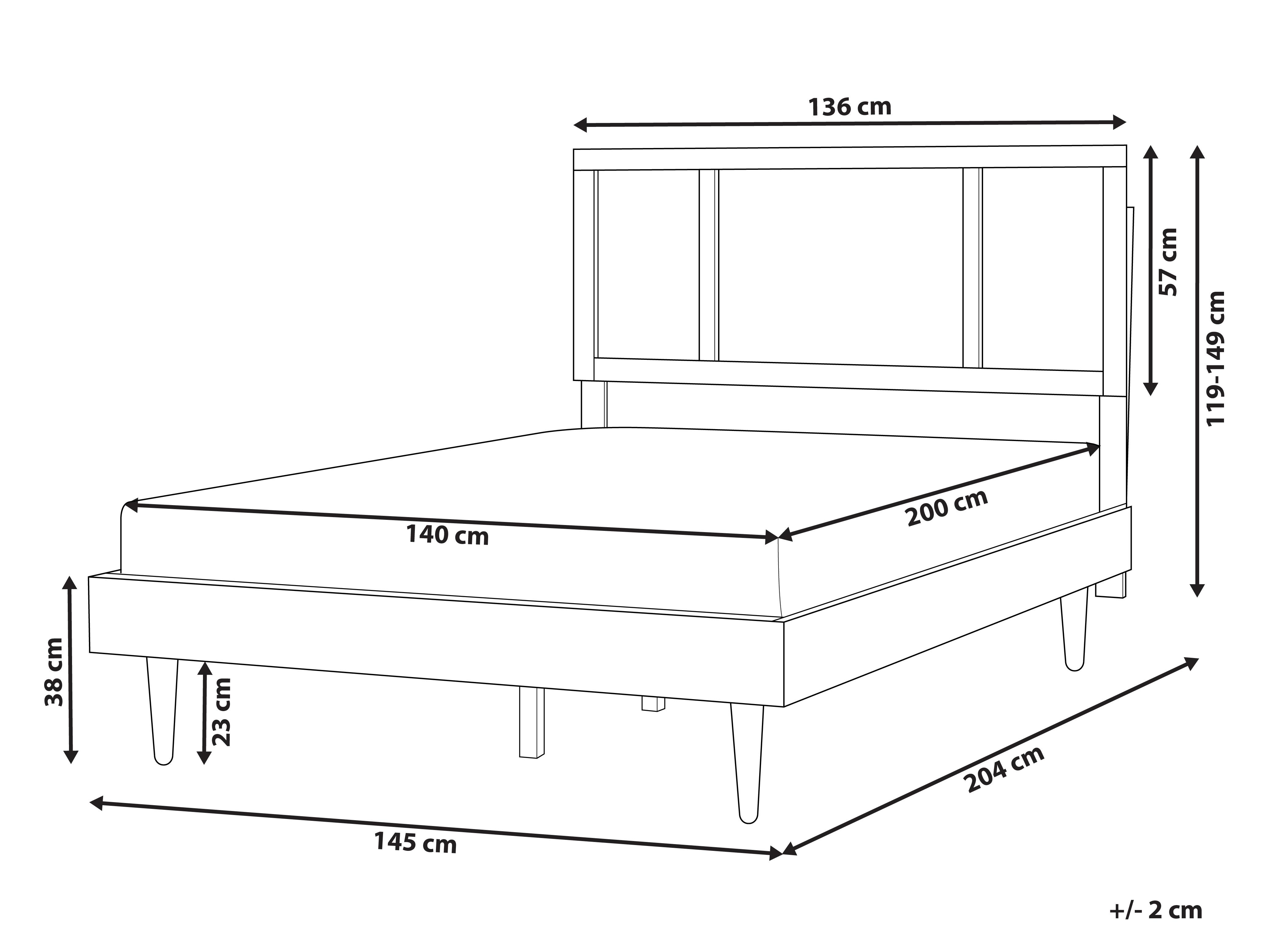 Bed Rotan AURAY 140 x 200 cm Bruin