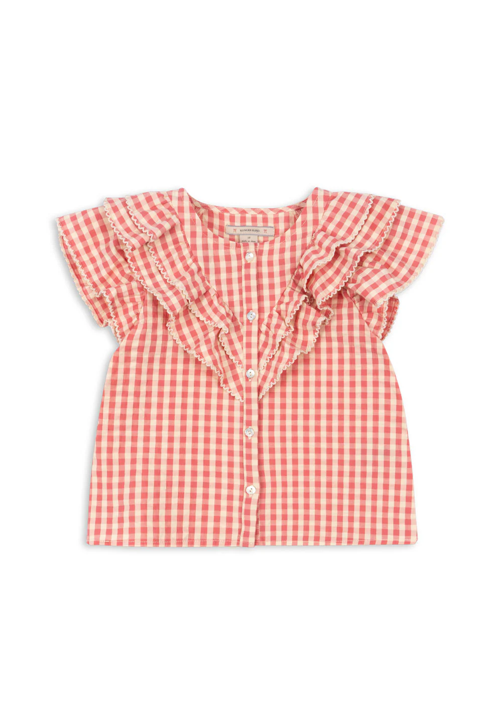 Kim kortærmet skjorte - flamingo plume check - 12M