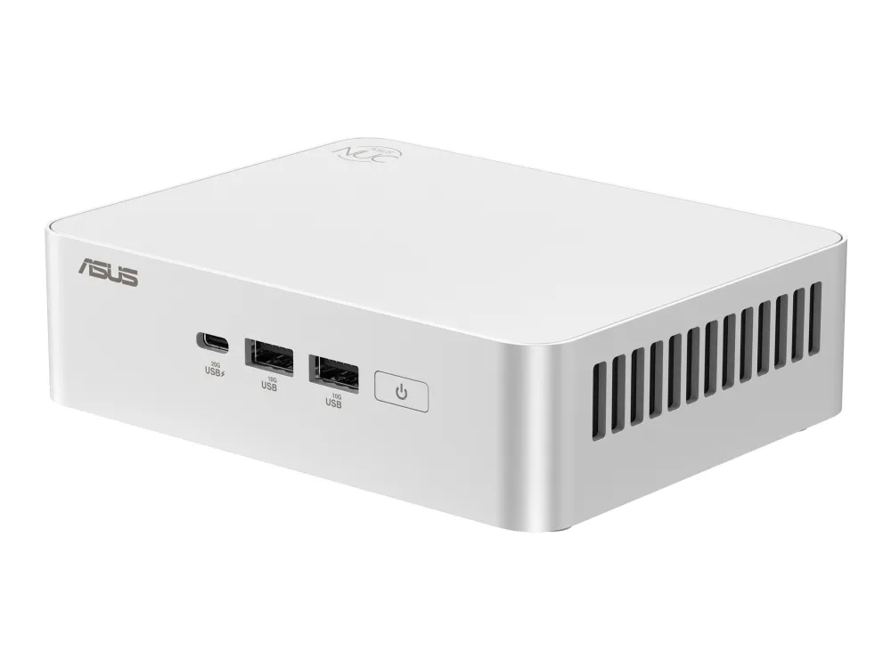 ASUS NUC 15 Pro  RNUC15CRSU700002 - Barebone - mini PC 1 x Core Ultra 7 255H / op til 5.1 GHz - RAM 0 GB - Arc Graphics 140T - IEEE 802.11ax (Wi-Fi 6), IEEE 802.11be (Wi-Fi 7), Bluetooth 5.4, 2.5 Gigabit Ethernet, Gigabit Ethernet - sølv