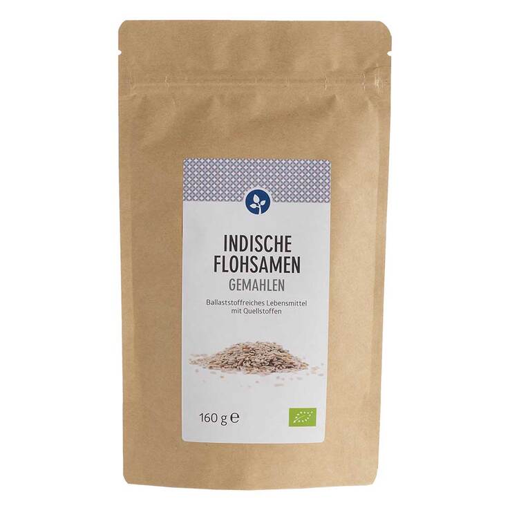 Flohsamen indisch gemahlen bio Pulver, 160 g