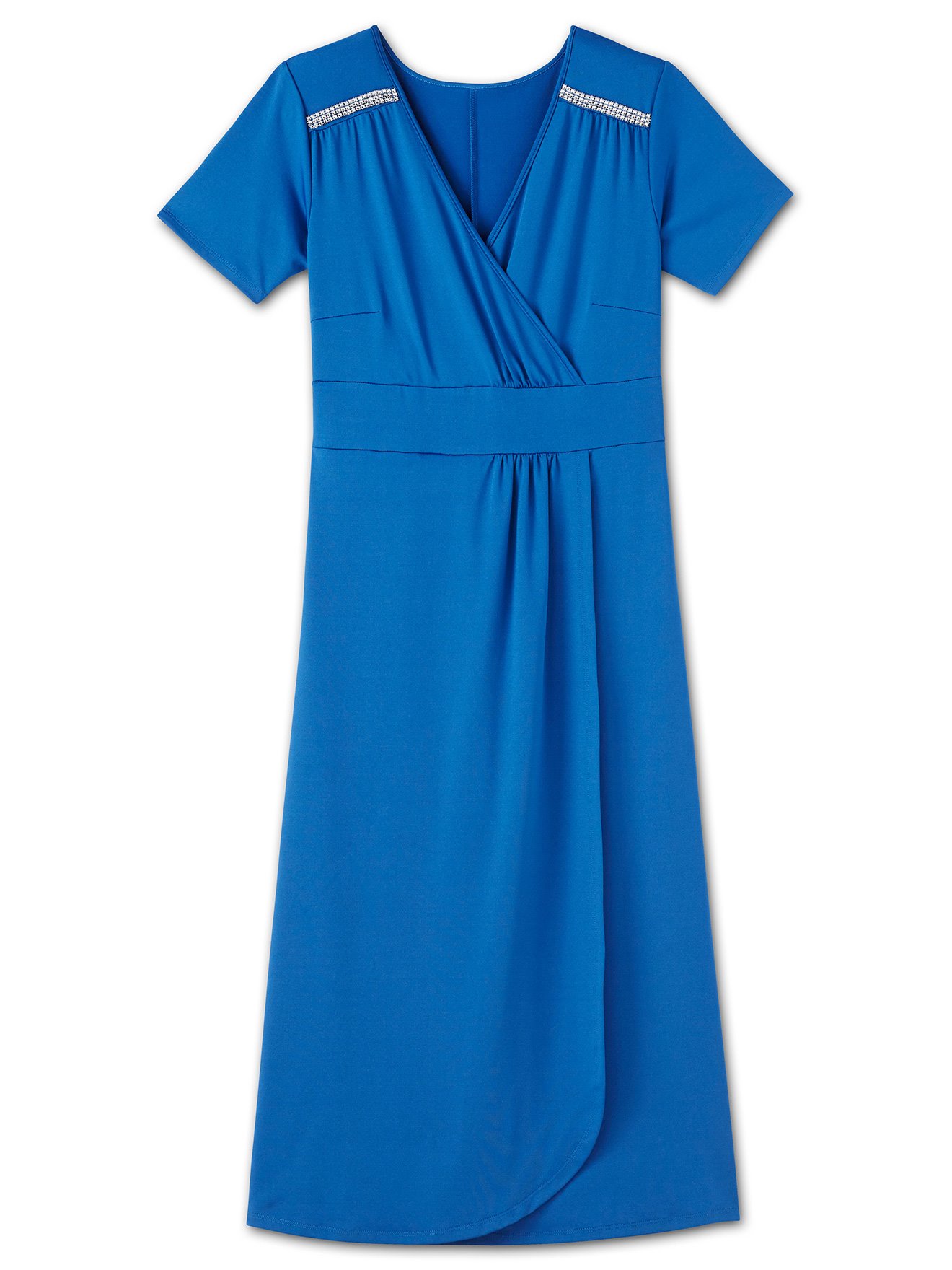 Robe à encolure V croisée
