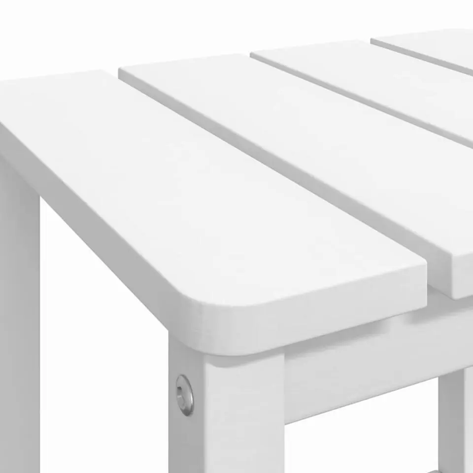 vidaXL - Tuintafel Adirondack - Vierkant - Wit - HDPE - 38x38x46 cm