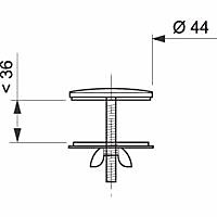 Cache trou Ø 43 mm en laiton chromé