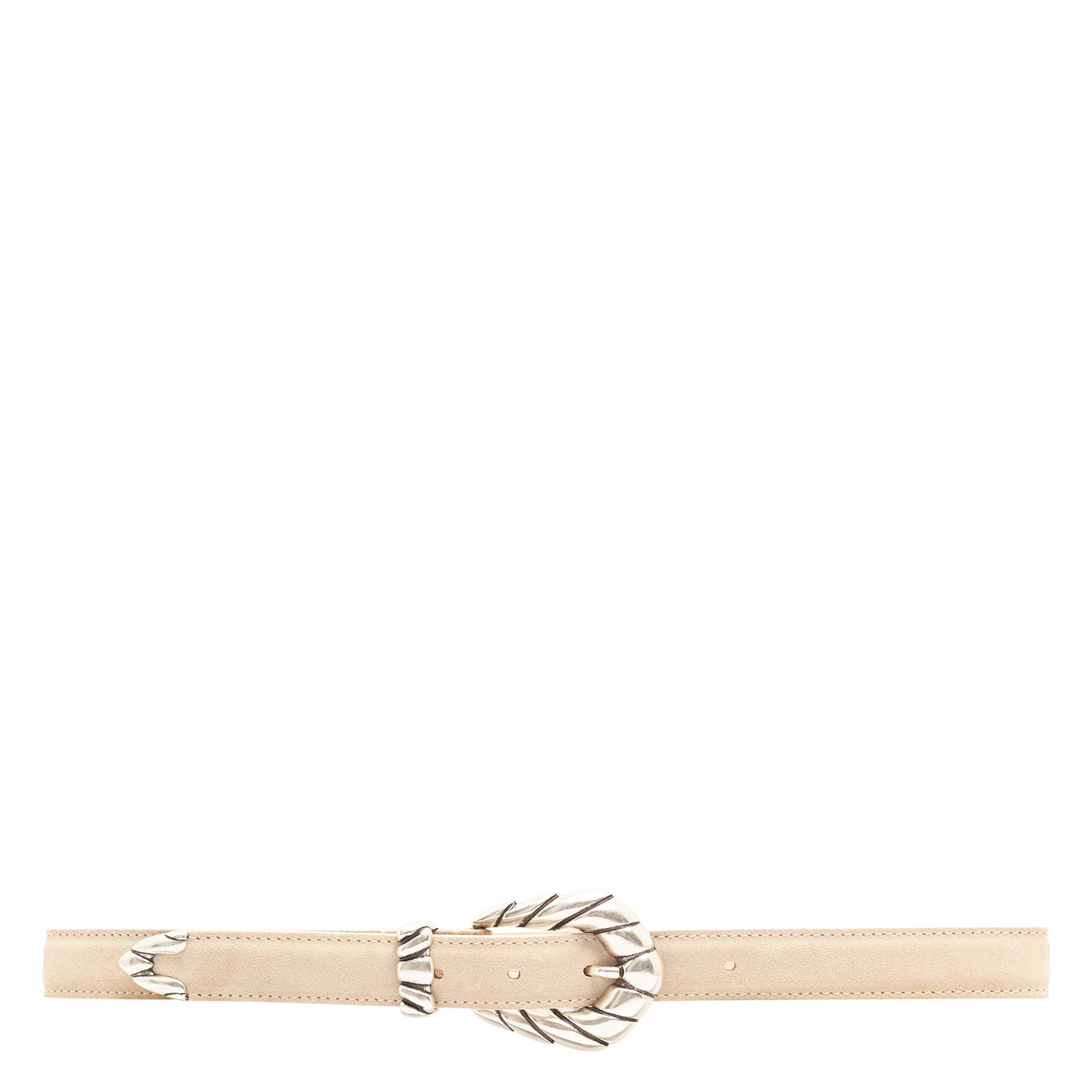EMBELLABBS - Ceinture fine en cuir| Beige