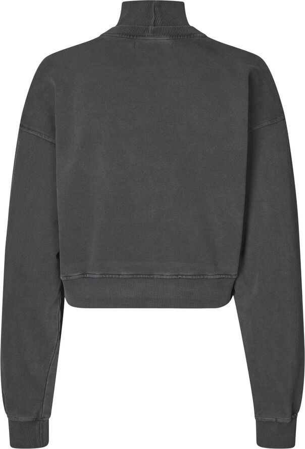 Oval Square Noel Rib Crewneck Black washed