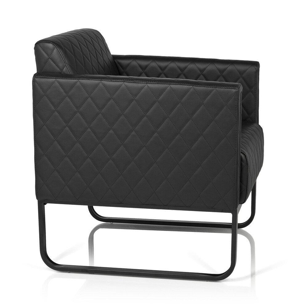 Polstersessel ARUBA BLACK Kunstleder mit Armlehnen hjh OFFICE