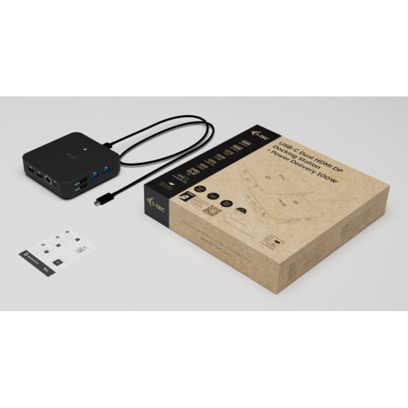 i-tec USB-C DP Dual HDMI Docking Station with Power Delivery 100 W