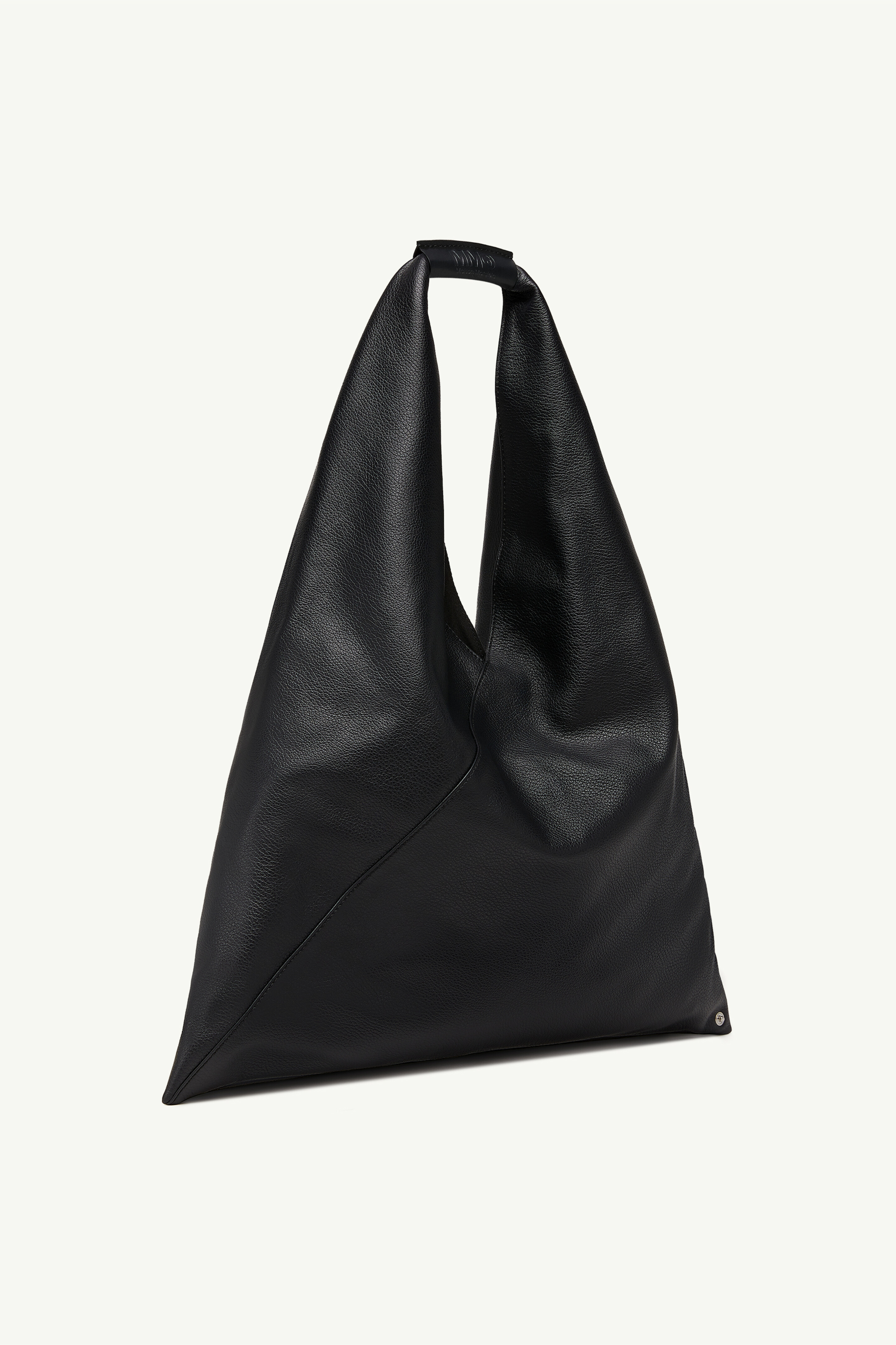 Sac Japanese Bag en cuir grainé pour femme | MM6 Noir