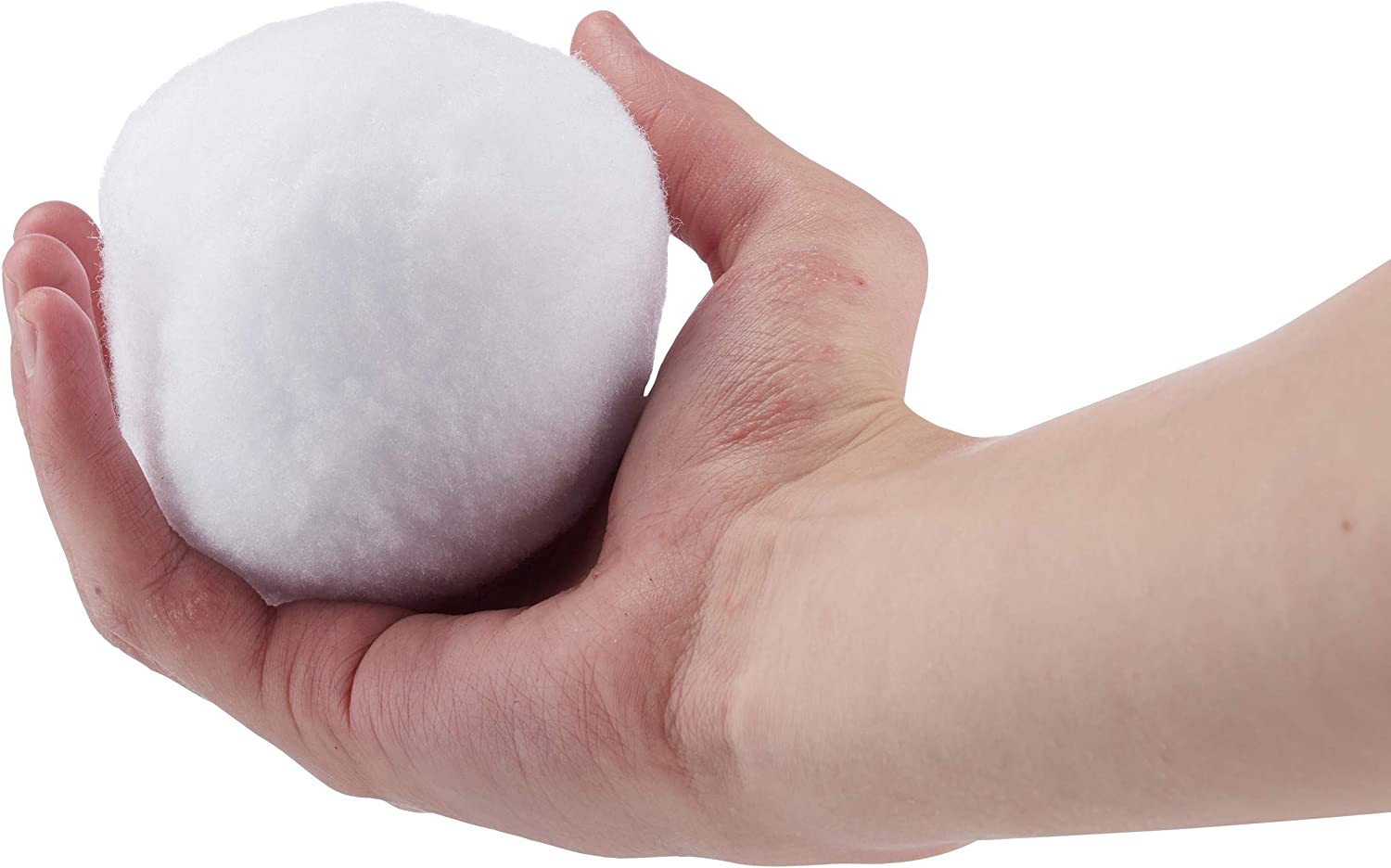 (50er Set) Ø7cm Flauschige Winter Deko Schneebälle Pompons Home Accessoire - Weiss