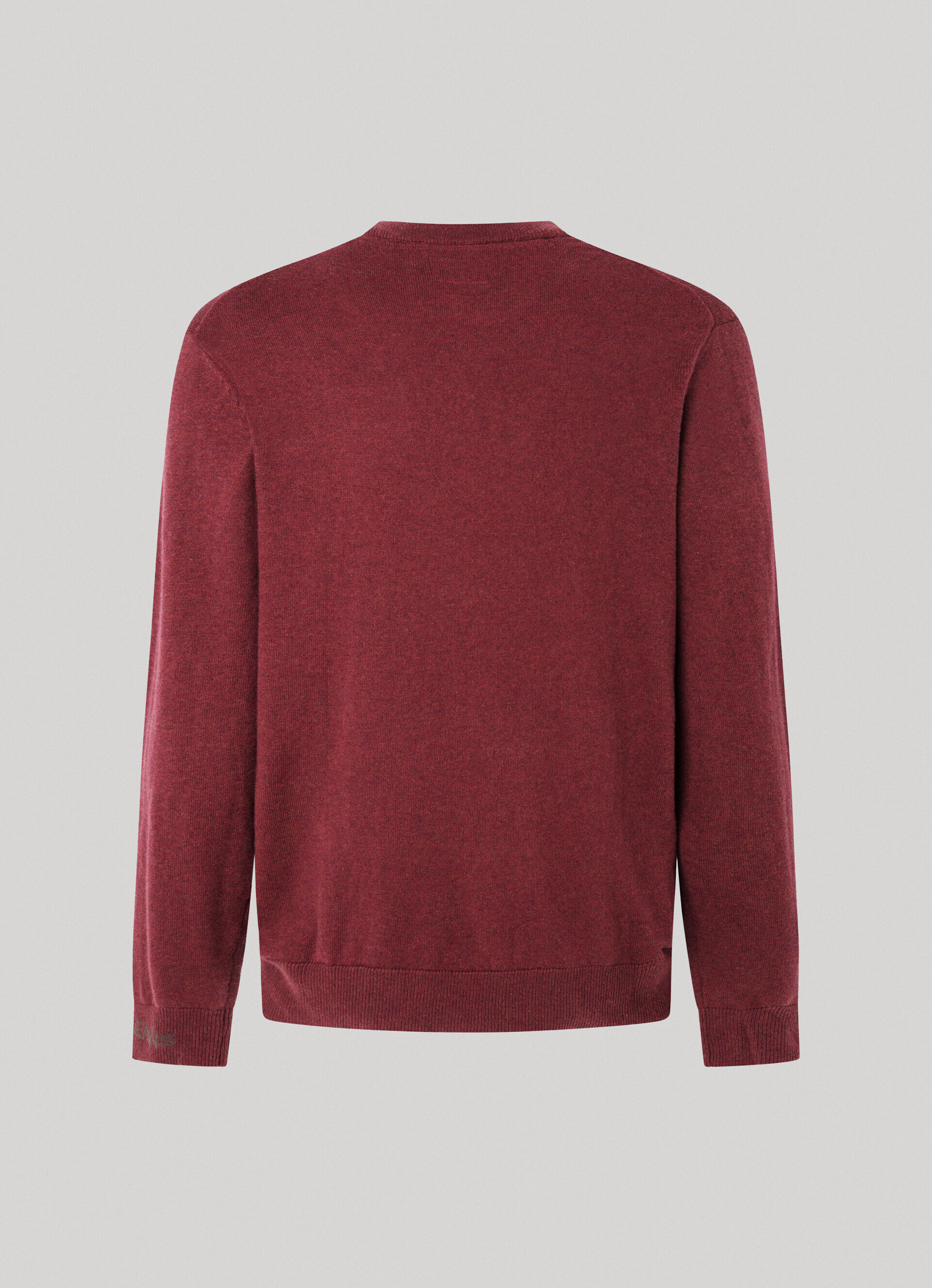 Suéter de gola redonda - vermelho borgonha