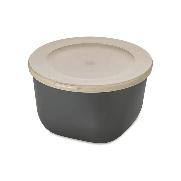 Koziol - Connect Vorratsdose mit Deckel, 1 l, nature ash grey
