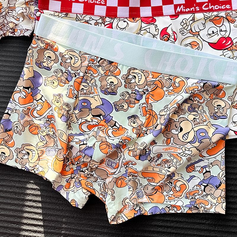Pancherry - Cartoon Print Boxershorts / Set