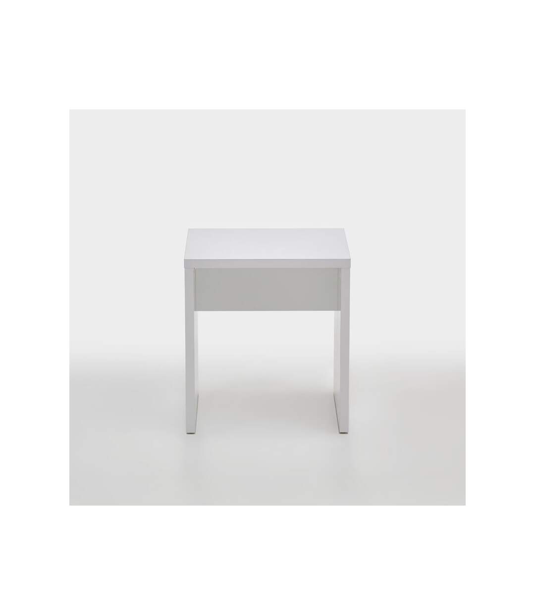 Paris Prix - Tabouret Design noble 44cm Blanc Brillant