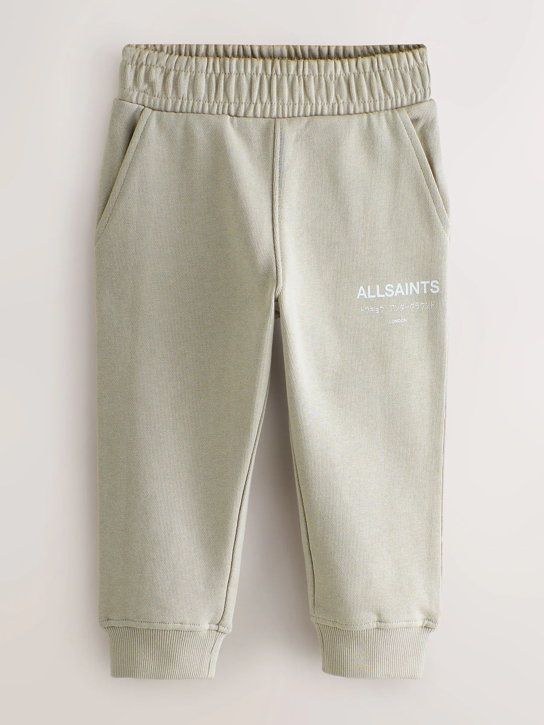 Pastelgeel - smALLSAINTS Jongens Underground rechte joggingbroek met omslag
