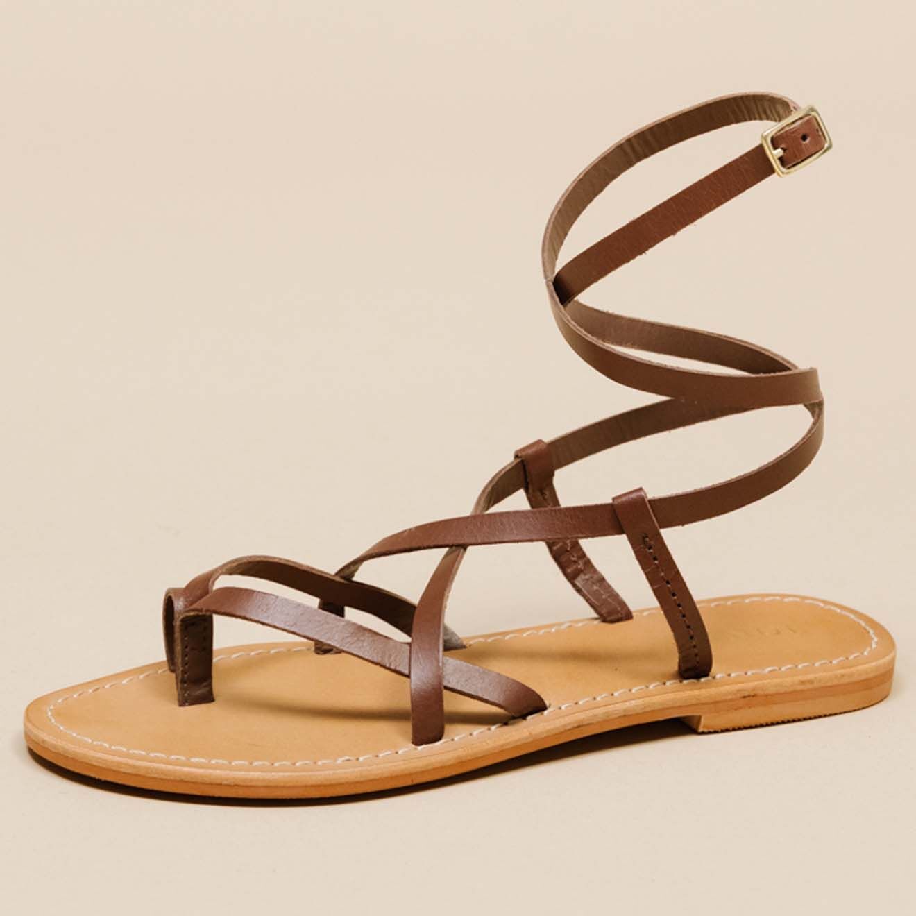 Jonak Sandales en Cuir Woully marron