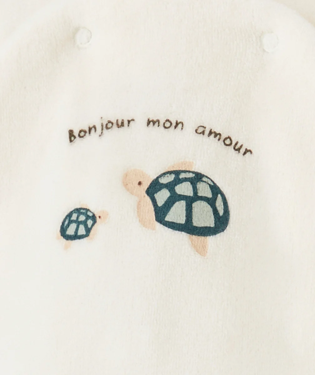 DORS BIEN VELOURS EN FIBRES RECYCLÉES ÉCRU MOTIFS TORTUES