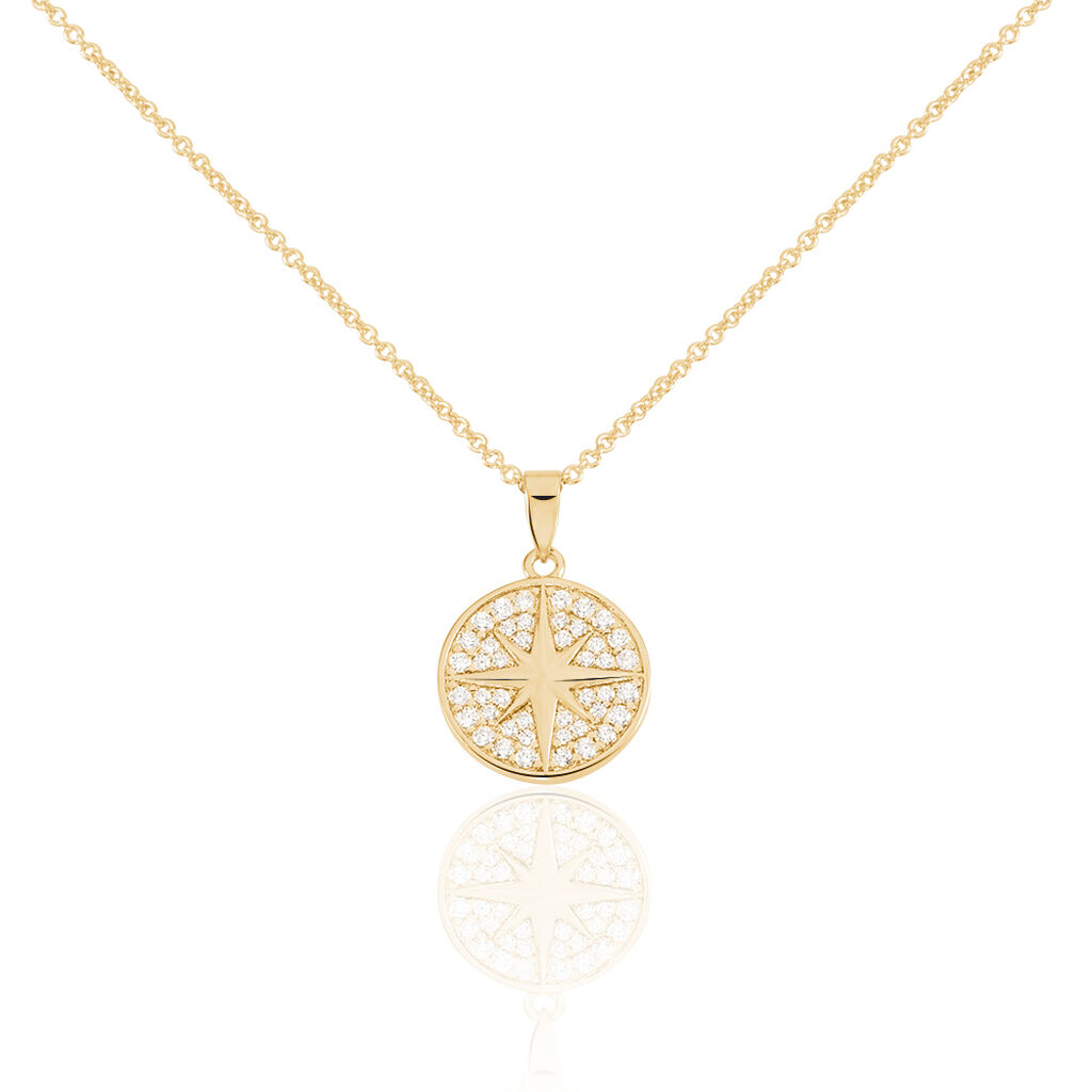Collier Maria-carmen Plaqué Or Jaune Oxyde De Zirconium