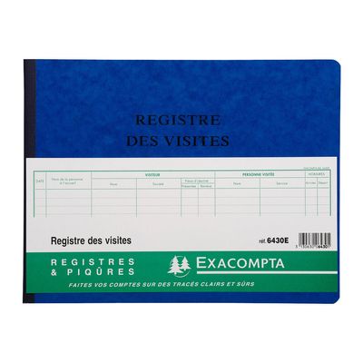 Exacompta - Registre des visites - 25 x 32 cm - 80 pages