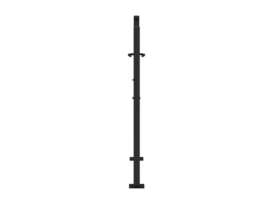 Portail de jardin noir 105x106 cm acier conception de lumière