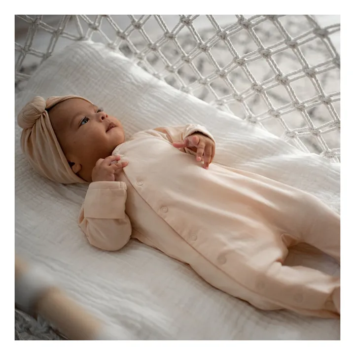 Bonjour Little Combinaison à Pied Perfect Coton Bio | Rose poudré