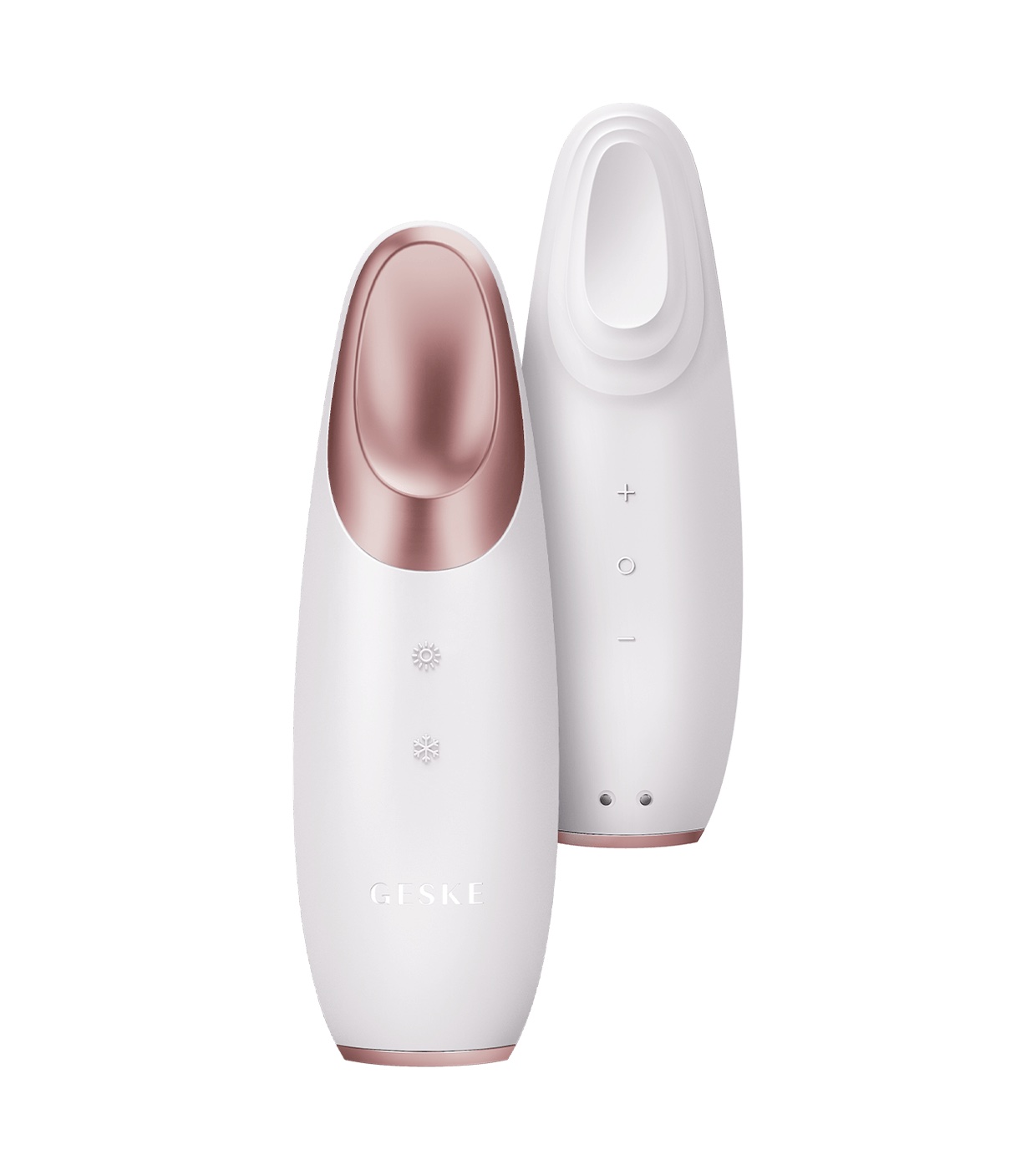 GESKE - Massageador de contorno de olhos Warm & Cool Energizer  6 em 1 - White Rose Gold