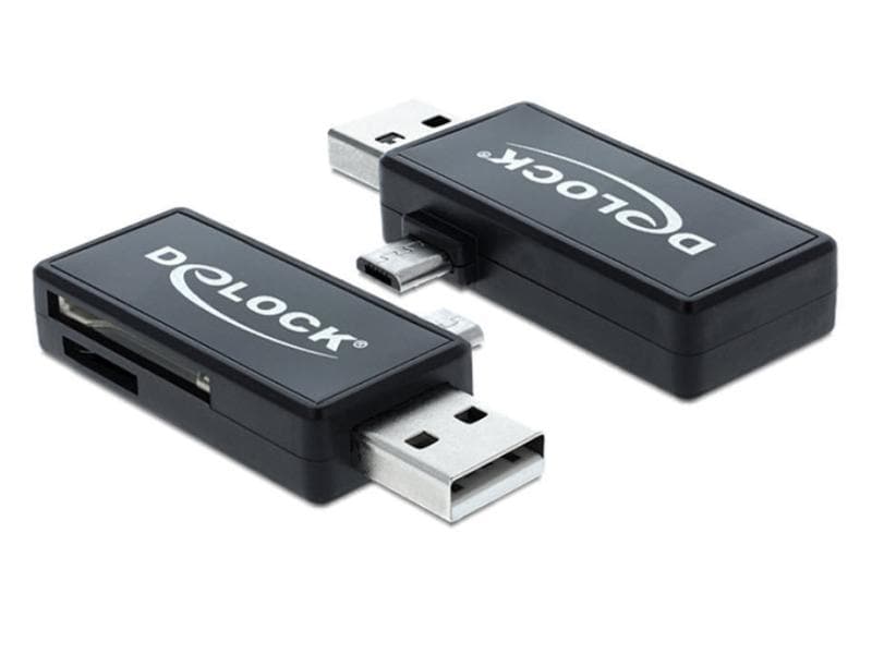 Delock Card Reader Extern 91731 USB OTG SD-Karten lesen mit dem Smartphone und Anschluss an einen PC