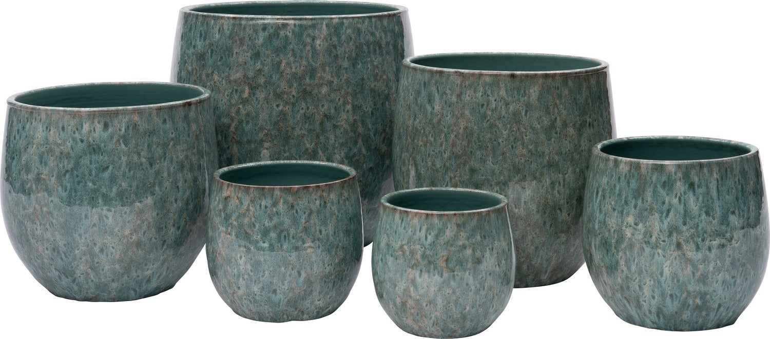 Intratuin bloempot Madeleine groen D 24 H 24 cm