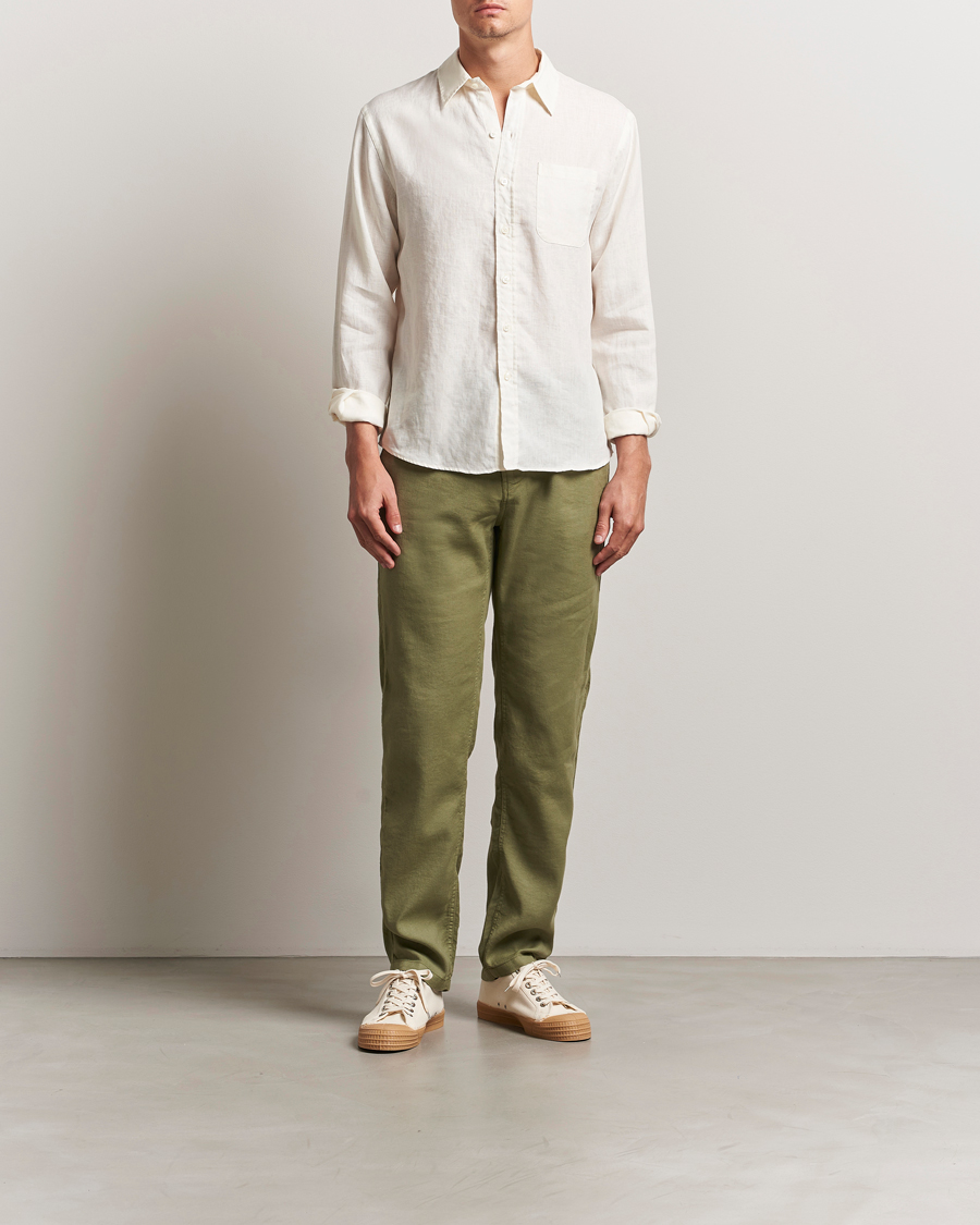 Colorful Standard Garment Dyed Linen Shirt Ivory White