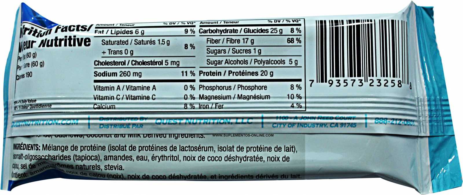 Quest Nutrition Barrita Quest 60 g