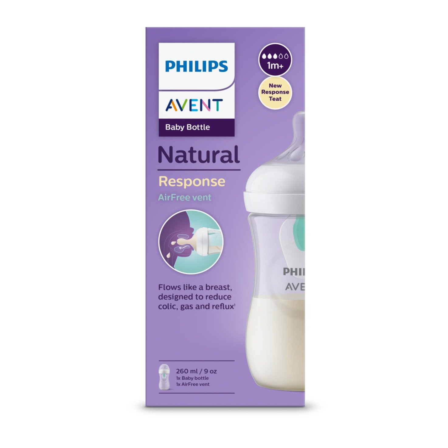 Philips Avent Natural Response mit AirFree Ventil 260ml 1m+