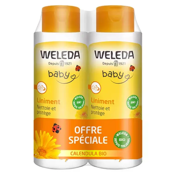 Weleda Bébé Calendula Liniment Bio Lot de 2 x 400ml