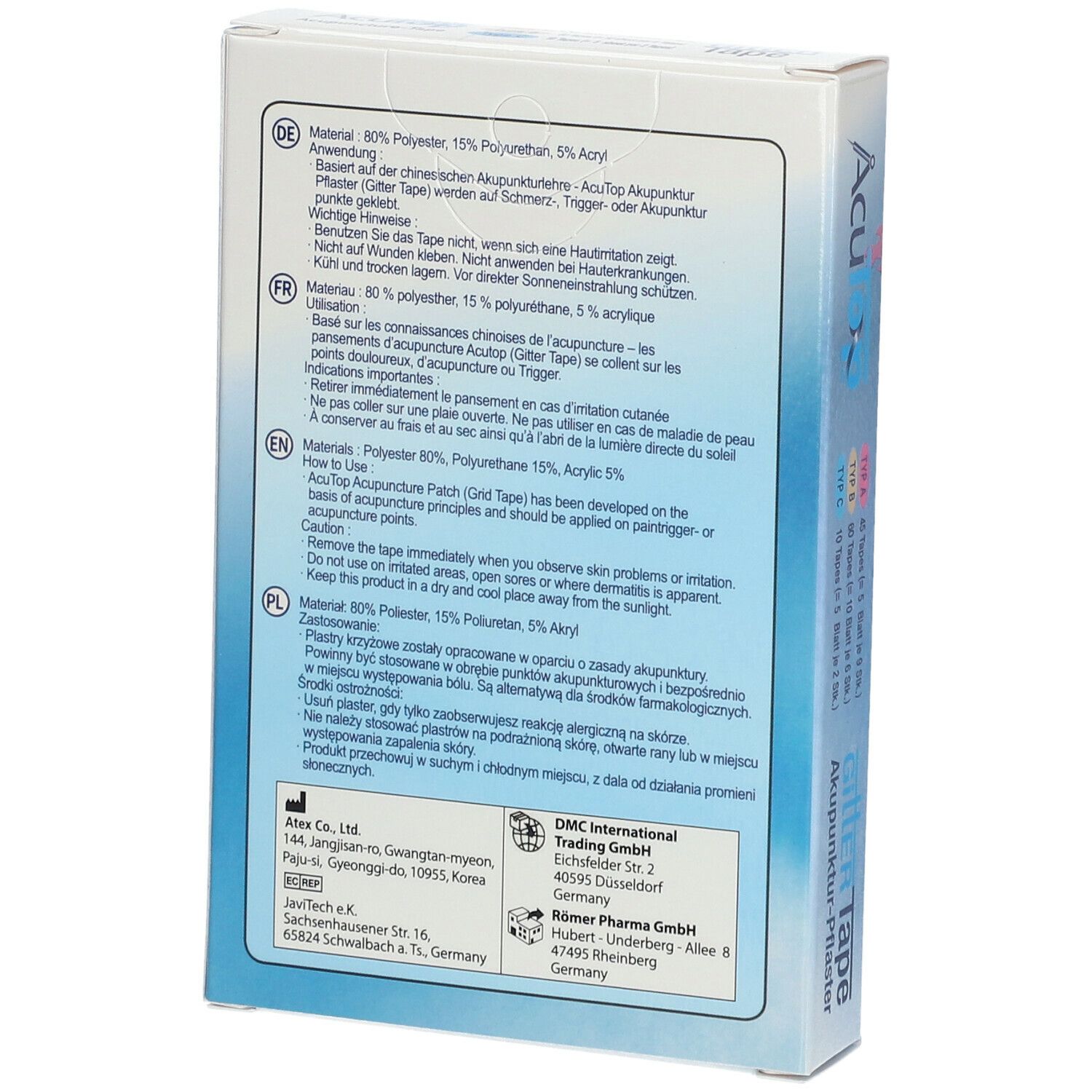 AcuTop® Gitter Tape Akupunkturpflaster