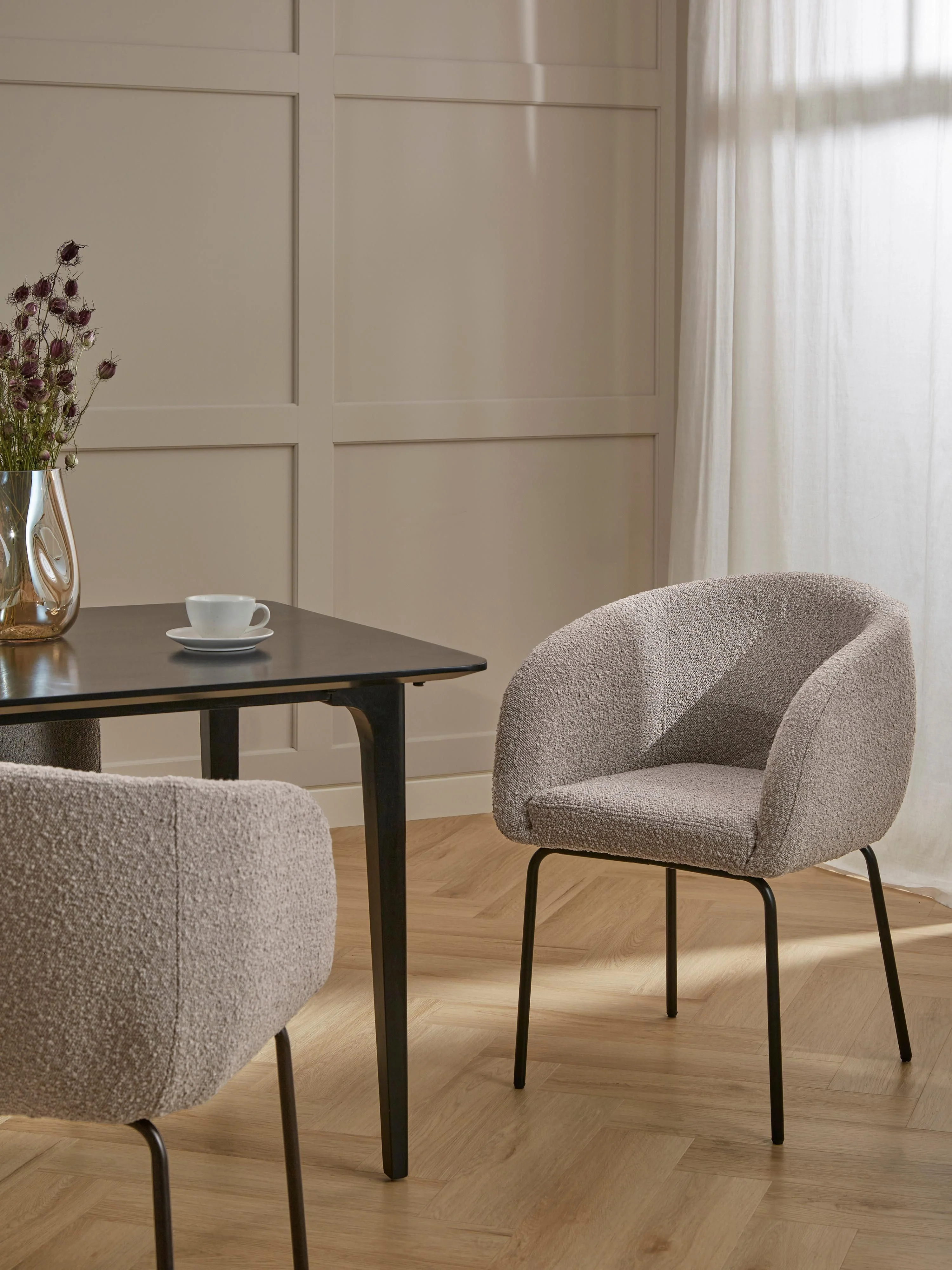 Bouclé fauteuils Alani, 2 stuks