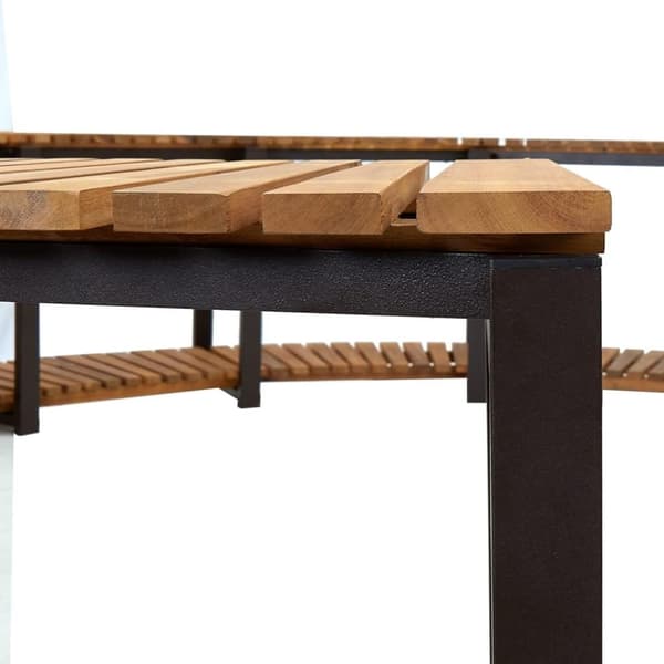 vidaXL Bassengkant 273x53 cm heltre akasie