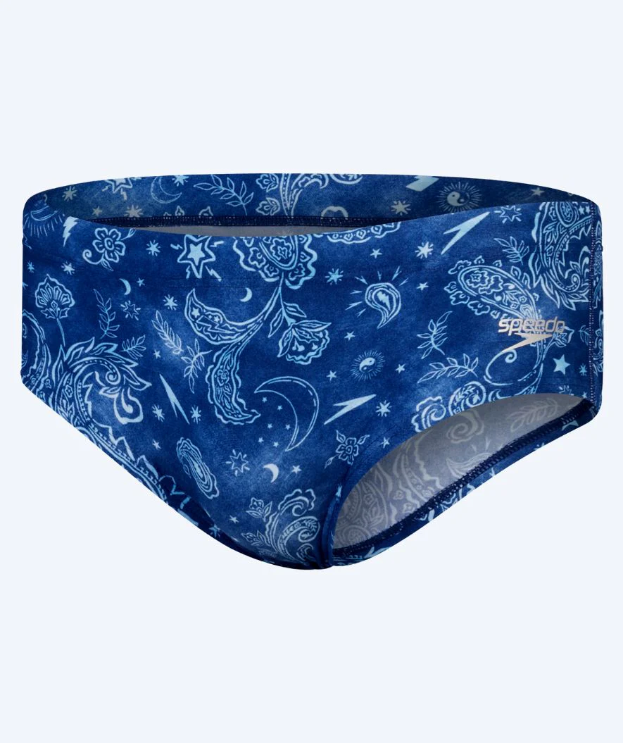 Speedo trunks til mænd - Club Training Allover - Mørkeblå/hvid