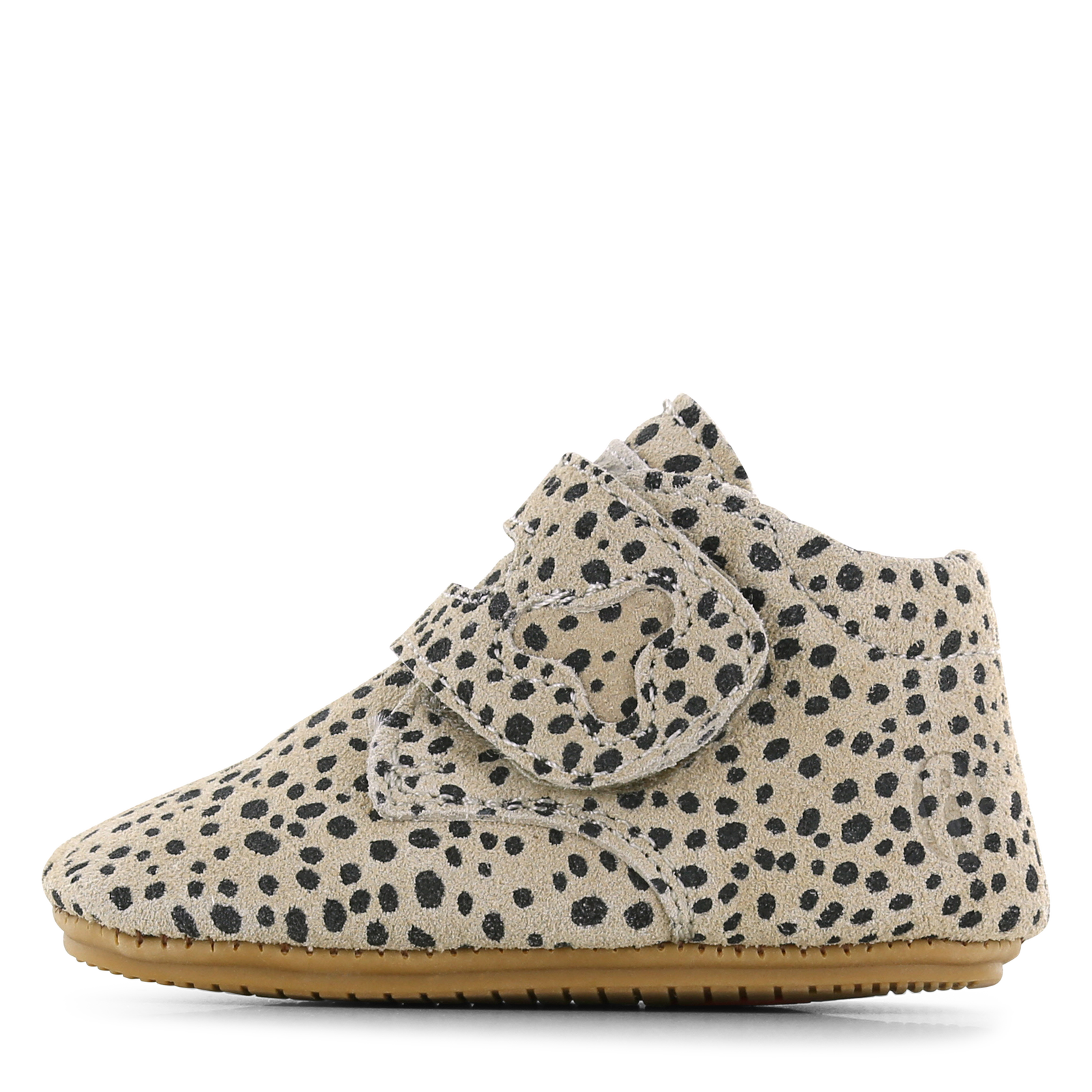 Shoesme beige BABY-PROOF® schoentje met dots Suède | Meisjes schoenen