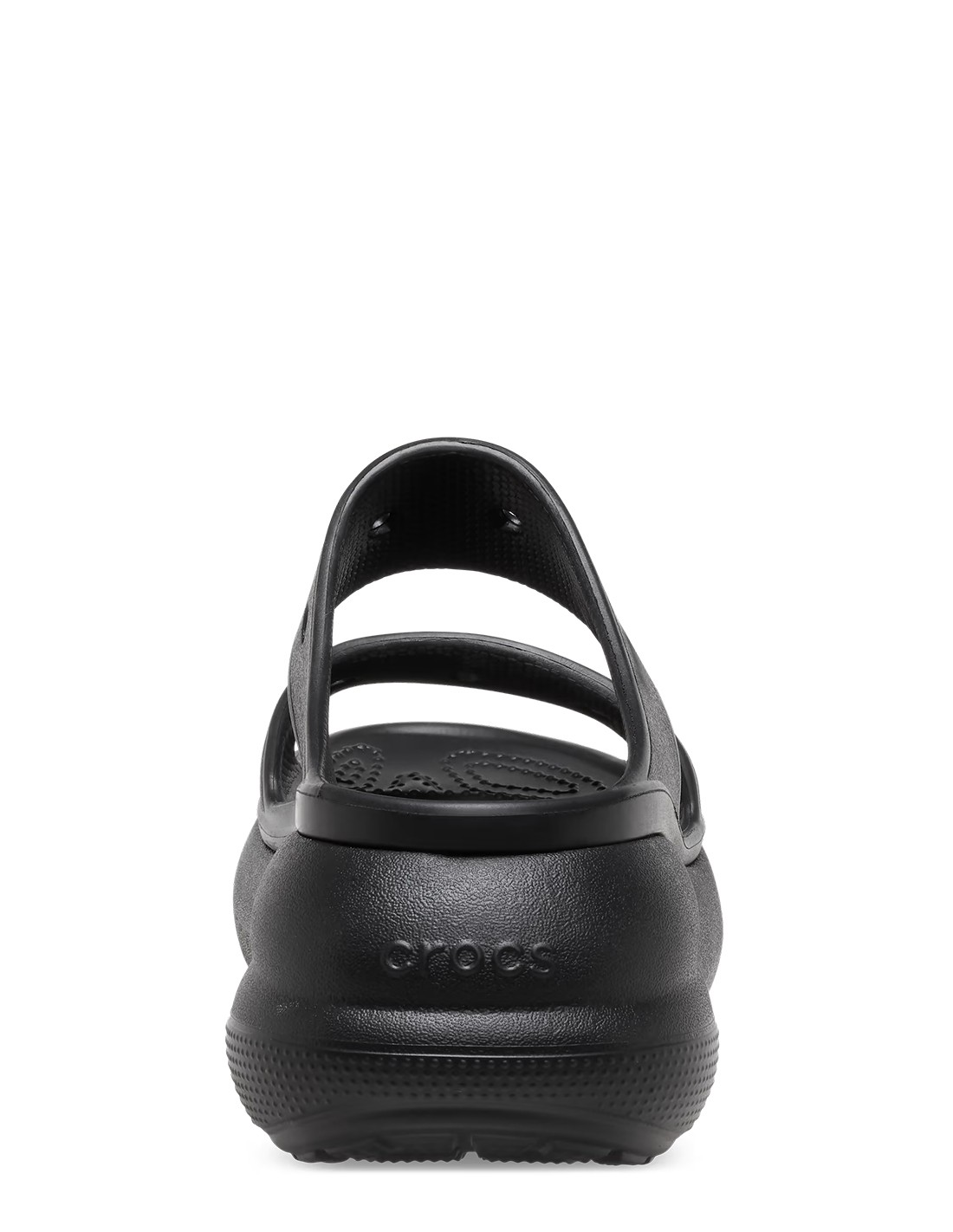 crocs sandales compensées femme classic crush sandal noir