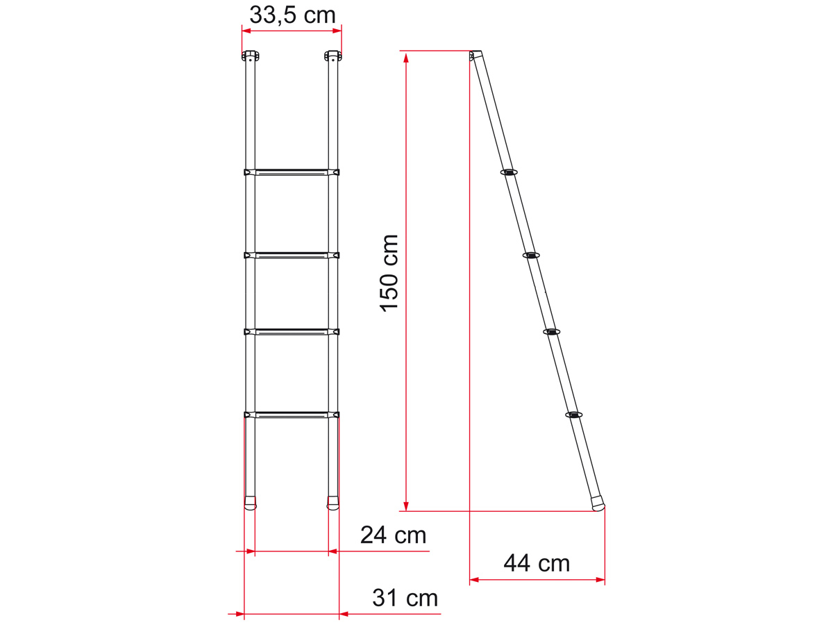 Fiamma Deluxe 4B ladder