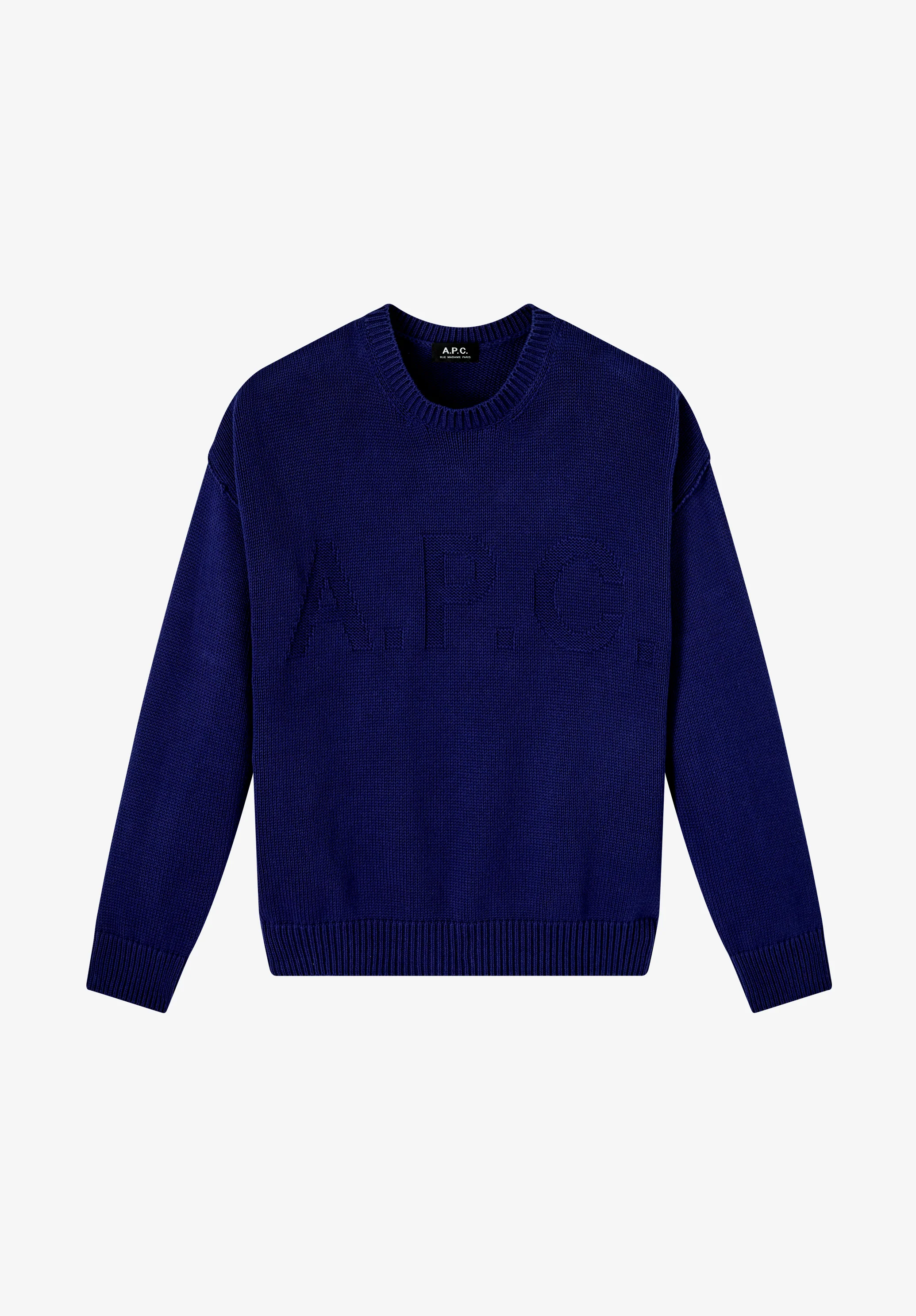 pull col rond - Bleu fonce