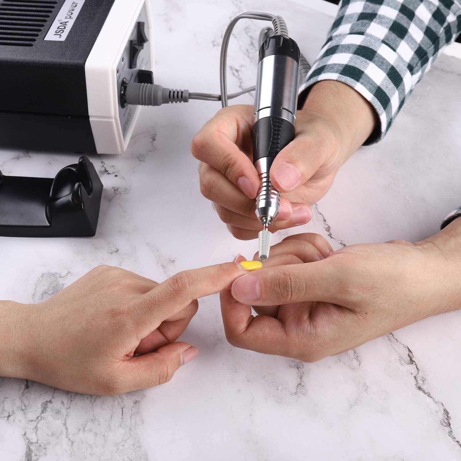 JCMASTER MCA653F, Nagelfräser Bit Premium, 2,35mm, MCA653F Hartmetall, Longlife, Aufsatz Gelnägel, Acryl Maniküre, Pediküre, Hornhaut, Stärke Fein, Inkl Ebook