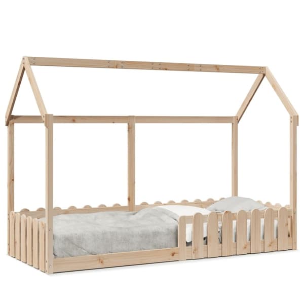 vidaXL Barnesengeramme hus 80x200 cm heltre furu