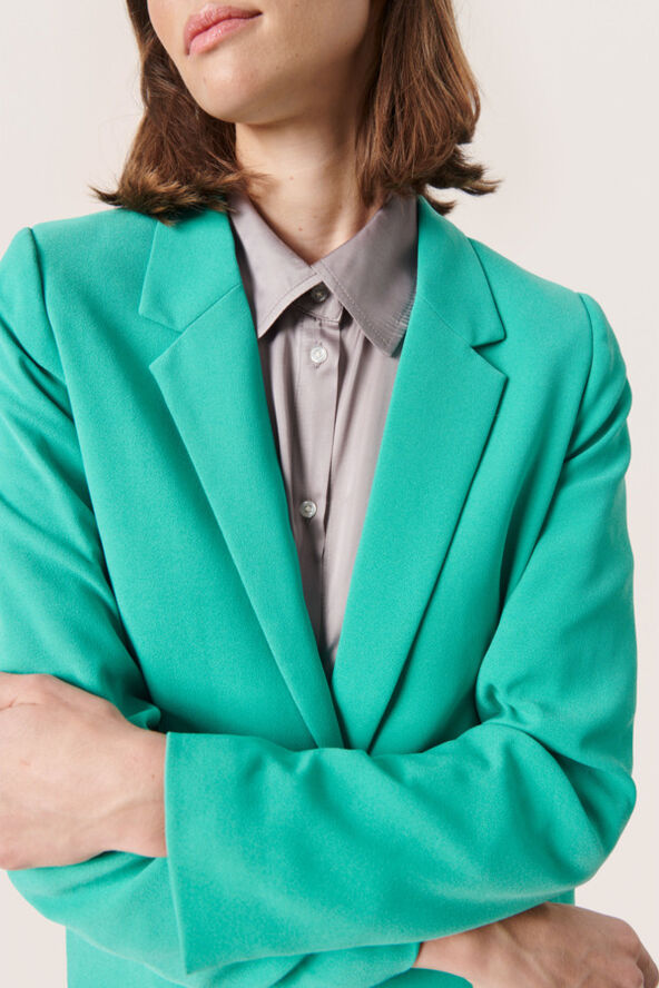 Soaked in Luxury SLShirley Blazer LS Sea green