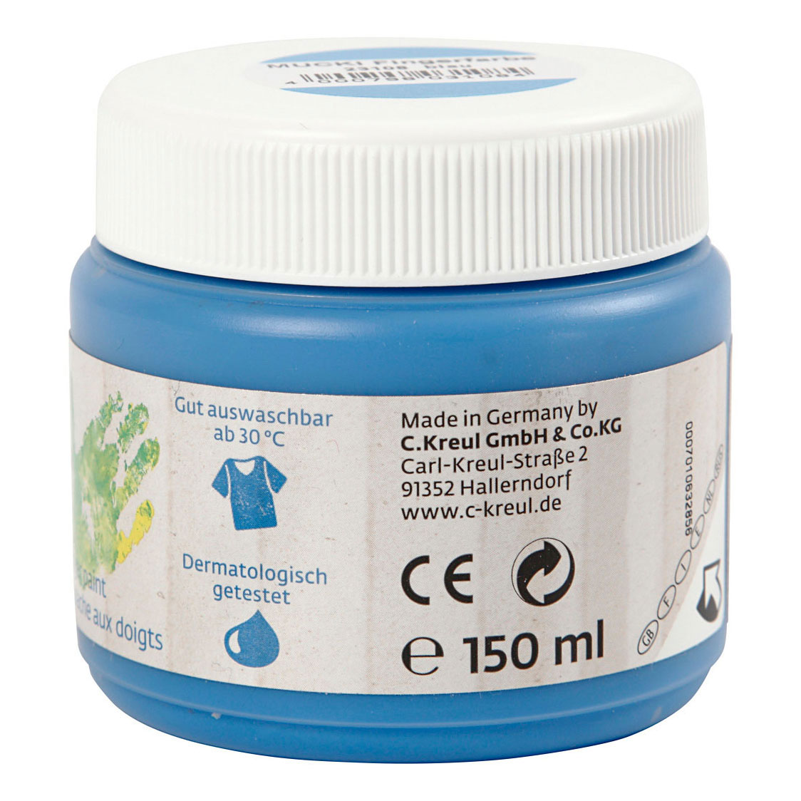 Mucki Vingerverf Blauw, 150ml