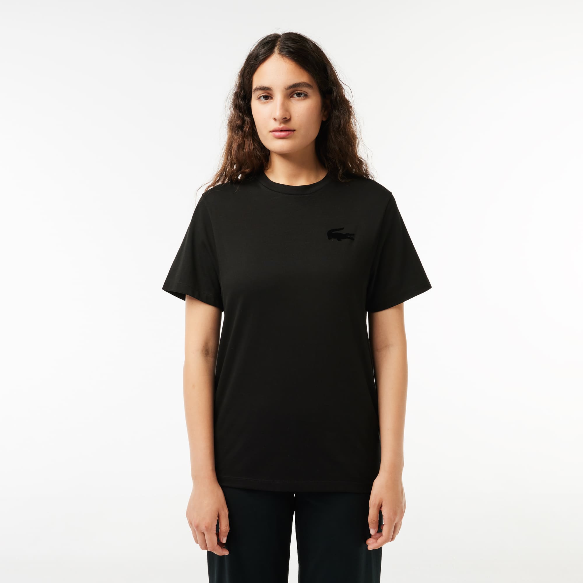 T-shirt d'intérieur en coton stretch Vêtements d’intérieur & de nuit - Noir - Lacoste - Femme
