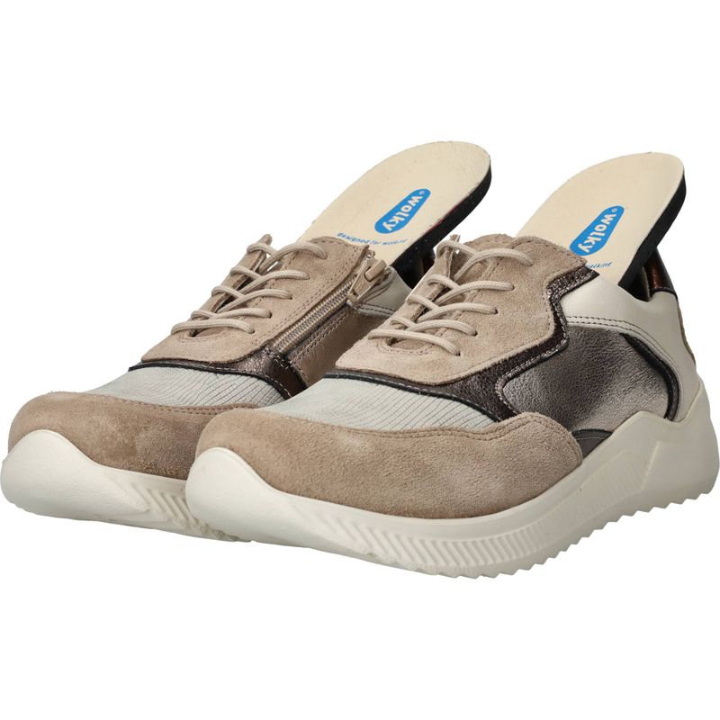 Wolky E-Way S2F Sneakers Beige Dames