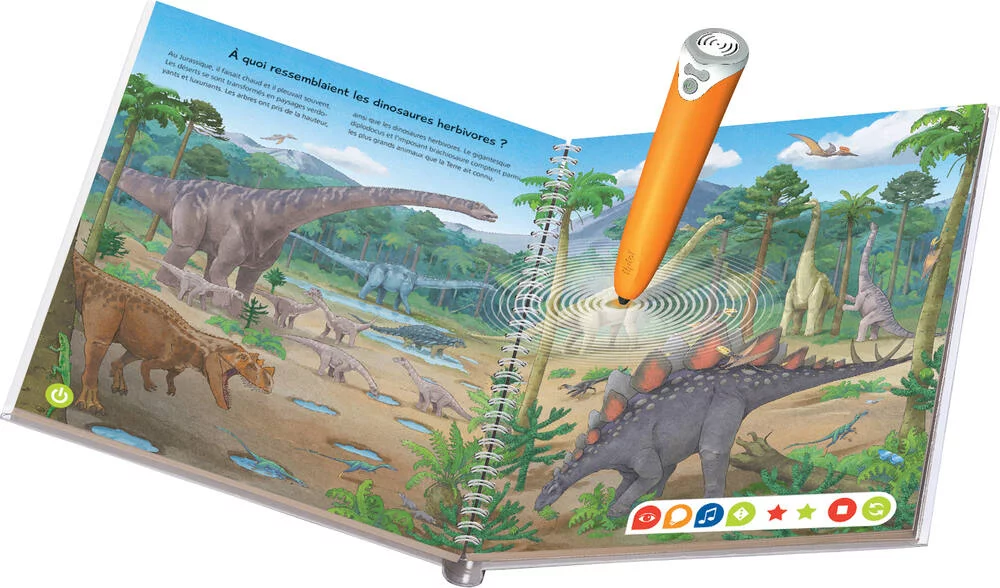 TIPTOI - COFFRET COMPLET LECTEUR INTERACTIF + LIVRE JE DECOUVRE LES DINOSAURES