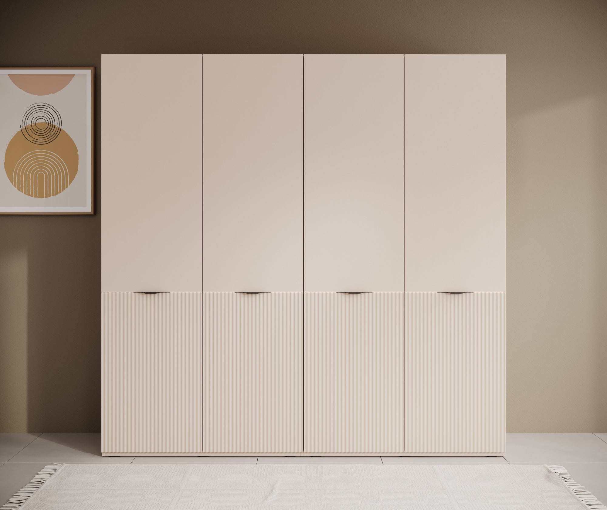 Shelton - Kledingkast 4-deurs - Beige