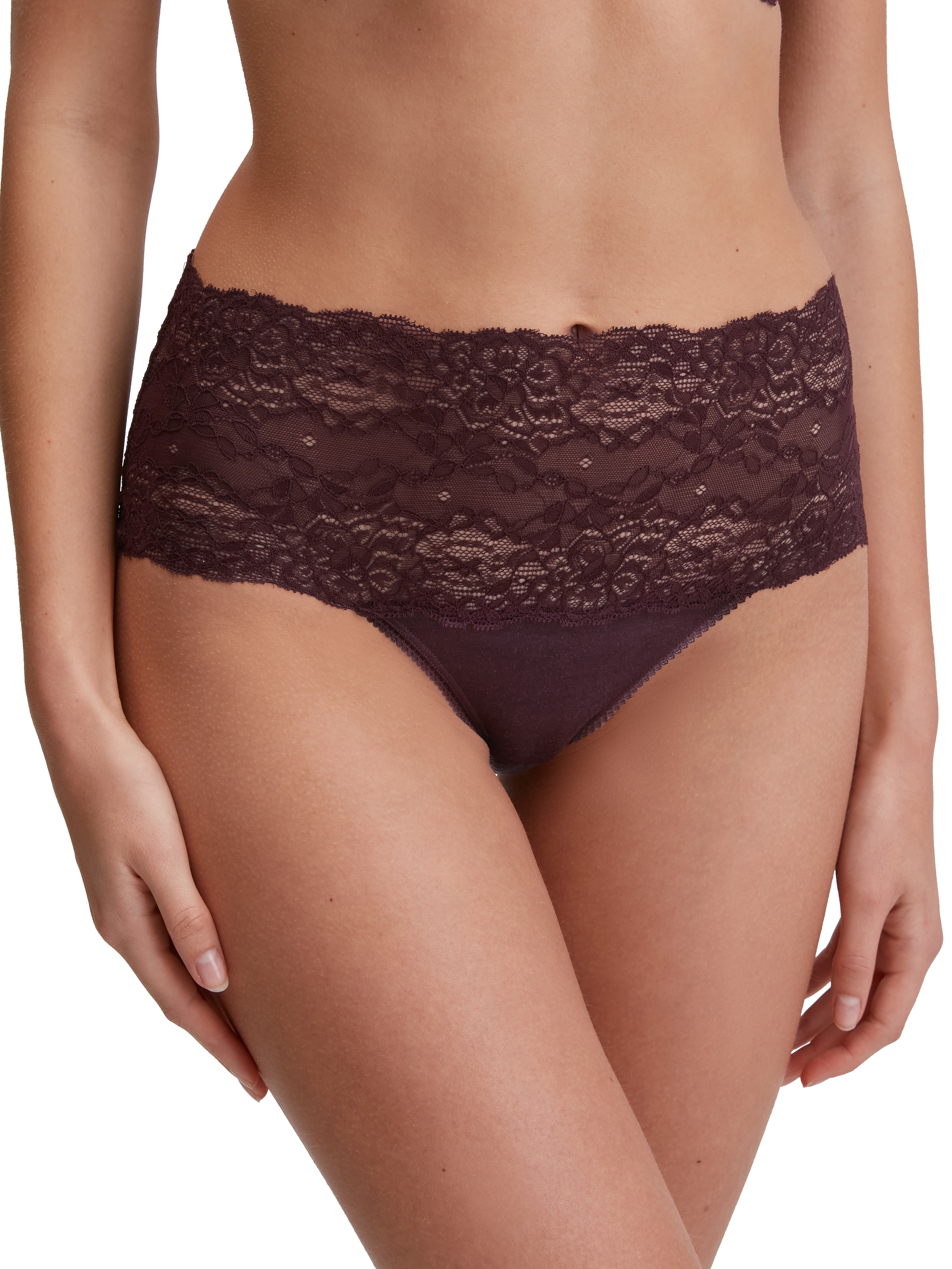 CALIDA High-Waist-Slip »Sensual Secrets«, breiter Spitzenbund, Viskose-Mix, Single Jersey, elastisch, weich
