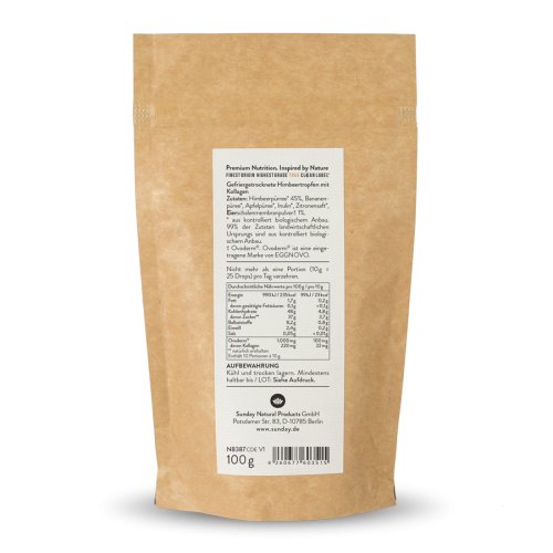 Sunday Natural Products  Himbeer Drops Ovoderm ®KollagenGefriergetrocknet